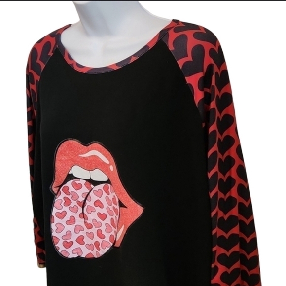 Iltex Heart Rolling Stones Top - Picture 2 of 4